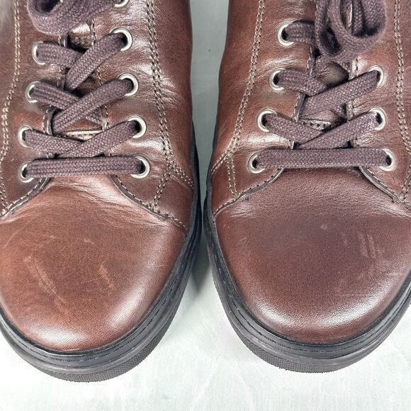 Allen Edmonds Porter Derby Shoes Mens 10.5 D Chili Brown Leather Casual Sneakers - Picture 4 of 16